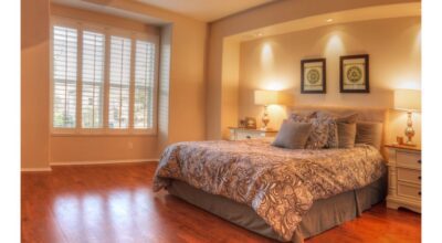 master bedroom with recessed lighting